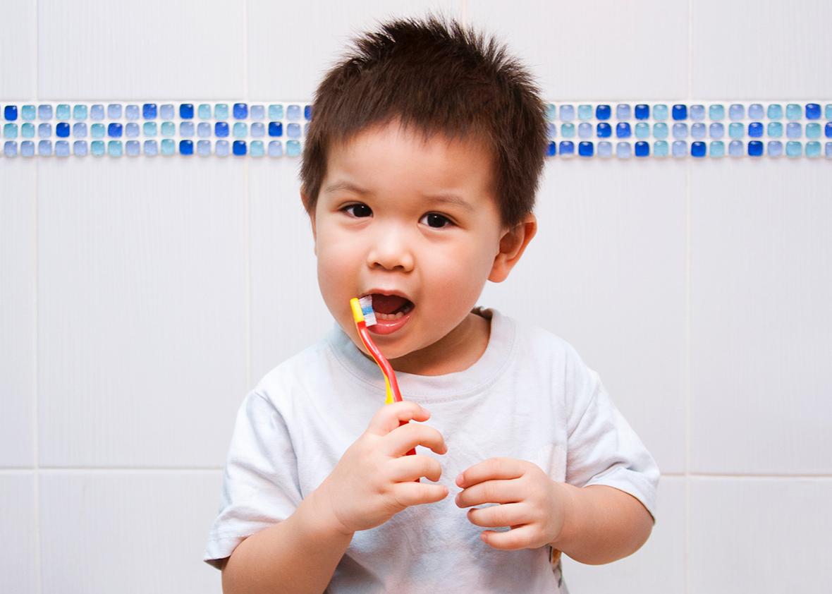 Toddler brushing teeth at Dentist On Olifants